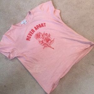 pink, “never apart” t shirt